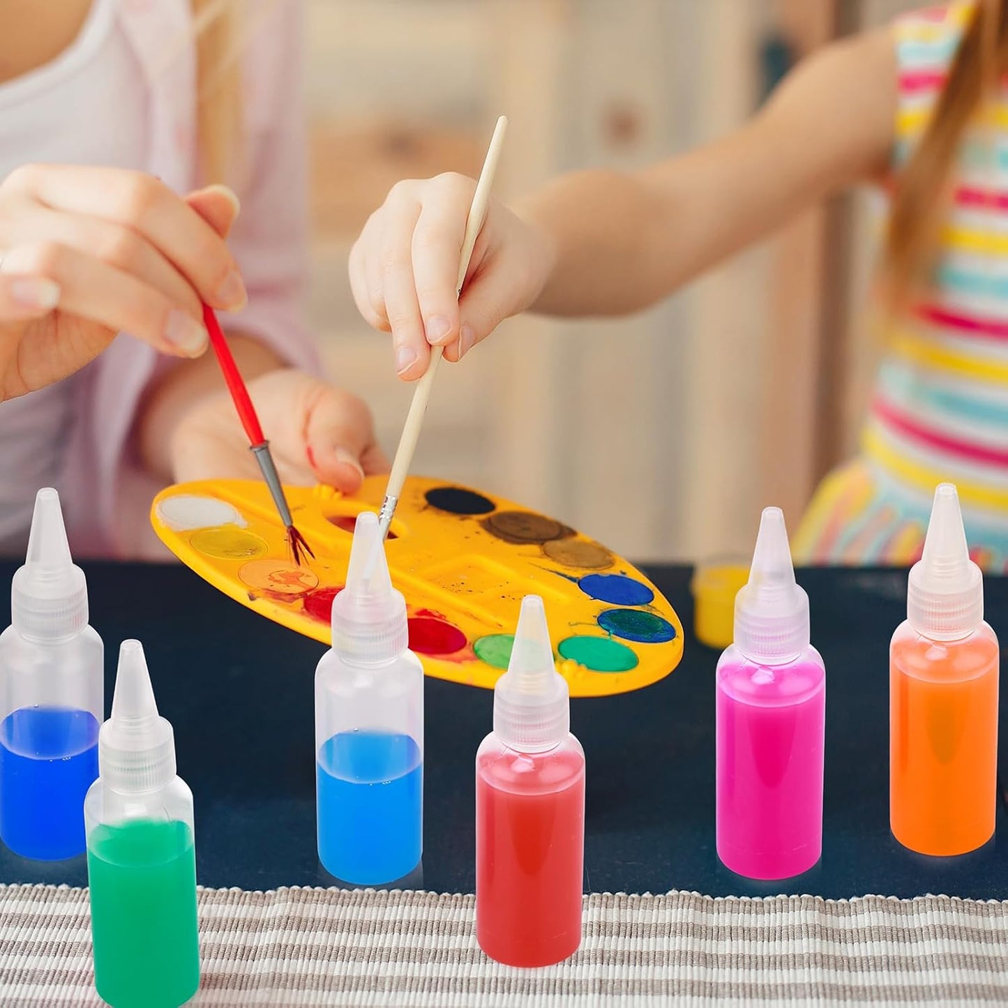 100 Pcs 1.7 oz Plastic Squeeze Bottles with Leak-proof Top Caps Writer Bottles for Paint Crafts Lotion Glue Liquids Travel and Crafts Empty Sand Art Supplies