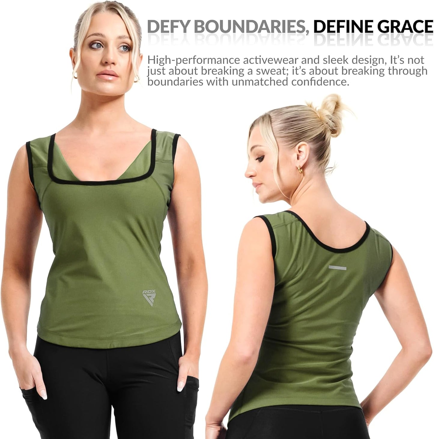 RDX Women’s Sauna Vest Heat Trapping Sweat Waist Trainer - Reach Oeko TEX 100 Certified Body Shaper