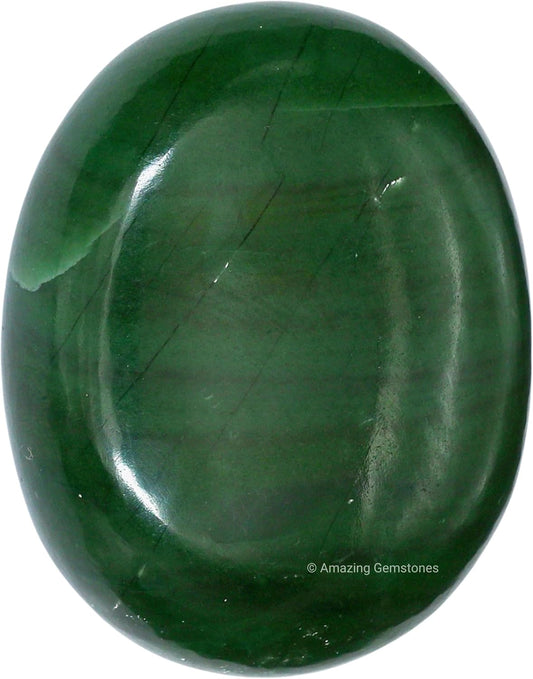 Amazing Gemstone Dark Green Aventurine Crystals and Healing Stones - Large Palm Stone Crystals Piedra - Crystal for Good Luck, Positive Energy, Meditation - Unique Stocking Stuffers, Gifts for Women