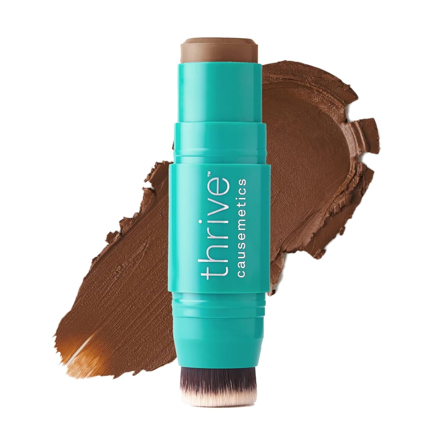 Thrive Causemetics Triple Threat Color Stick: Cream Bronzer & Contour Stick with Vitamin E, Evening Primrose Oil, Waterproof Smudge Proof Face Makeup Formula, Senait (Tan Golden)