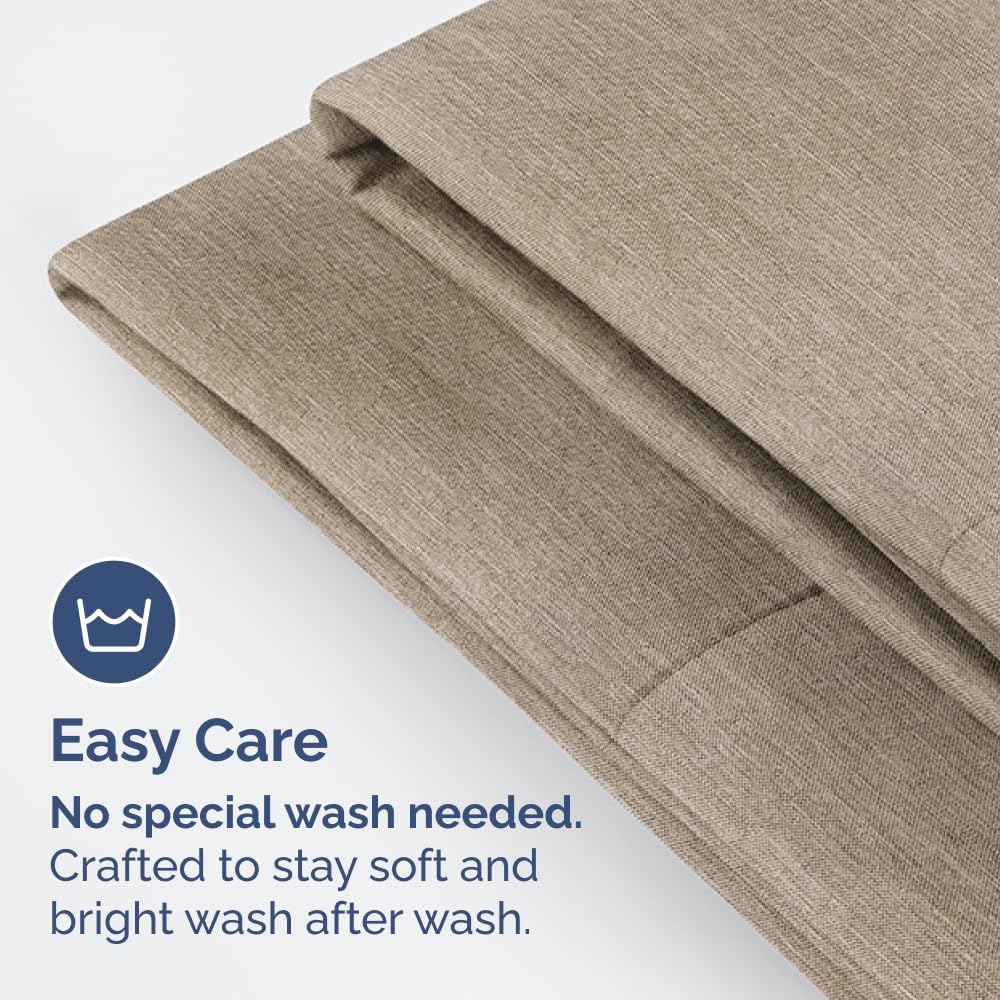 Queen Pillow Cases Set of 2 - Ultra Soft Hotel Quality Pillowcase Covers - Comfy, Cozy & Wrinkle Free - Shrinkage & Fade Resistant - Machine Washable Pillow Protectors - 2 Piece Set - Heathered Beige