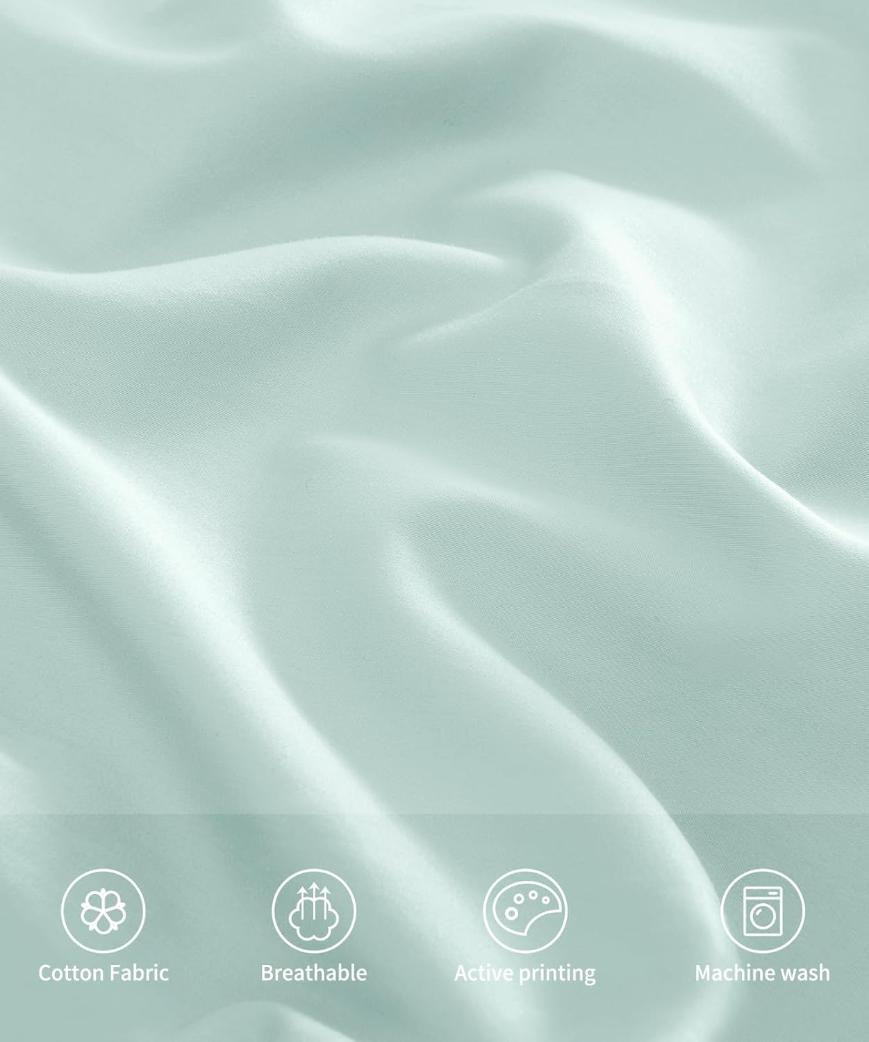 Warmstar Cotton Pillow Cases Standard Size Set of 2, 600 Thread Count Pillowcases 20x26 Inches, Soft Long Staple Cotton Pillowcases Breathable with Envelope Closure,Lagoon