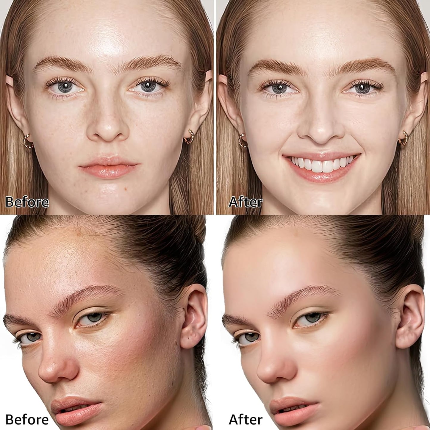 Mushroom Head Air Cushion CC Cream - Moisturizing BB Creams Foundation, Long-Lasting Waterproof New Air Cushion CC Cream Concealer for Even Skin Tone (Medium Deep, 1 PCS)