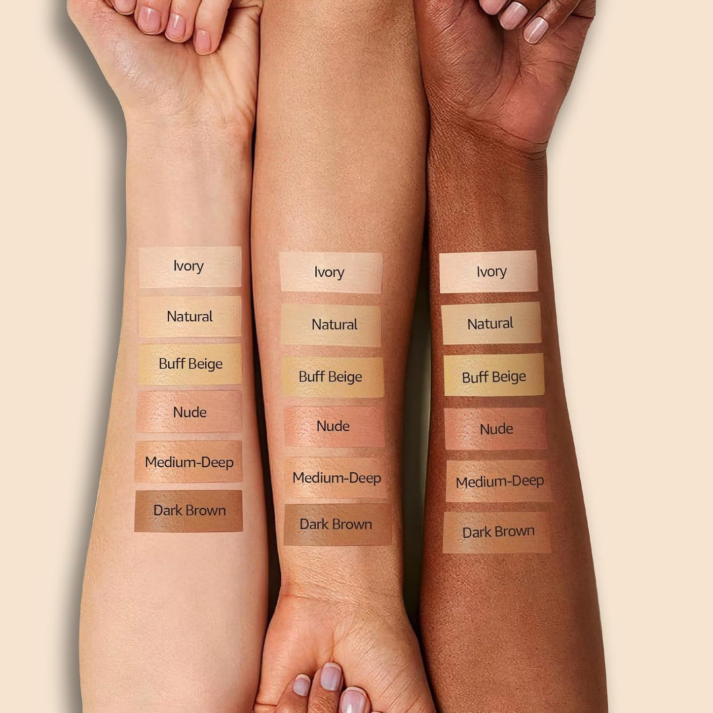 Air Cushion CC Cream Foundation - Mushroom Head BB Creams, Long Lasting Concealing Brightening, Moisturizer Face Cream,Facial Skin Care Makeup For All Skin Types (Medium Deep)