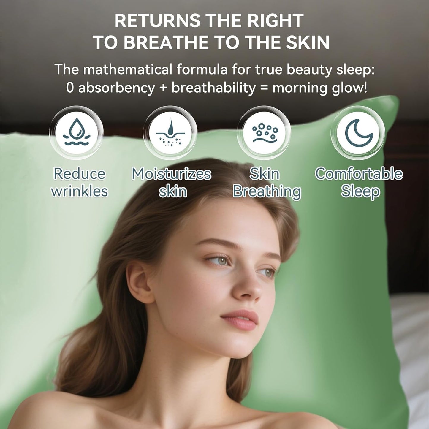 Tyfitb Satin Pillowcase Set for Hair & Skin Care – Cooling, Hypoallergenic, Anti-Frizz, Wrinkle-Free – Soft, Luxurious Pillowcases with Envelope Closure – 2-Pack, Queen Size 20x30, Gift-Ready