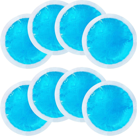 Hot & Cold Gel Packs for Pain Relief 8PCS Reusable Blue Cold Pack Ice Packs with Cloth Backing for Swelling, Bruises, Injuries, Surgery, Toothache (8 Pack)
