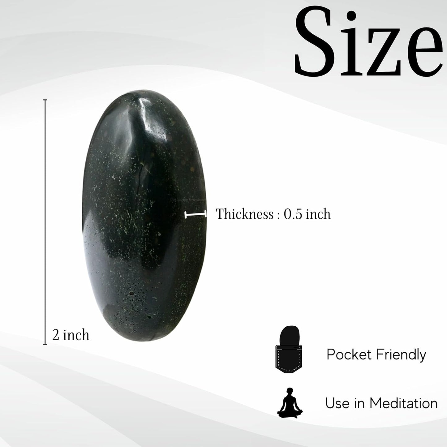 Amazing Gemstone Bloodstone Crystals and Healing Stones - Large Palm Stone Crystals Piedra - Crystal for Good Luck, Balanced Positive Energy, Meditation - Unique Stocking Stuffers and Gifts for Women