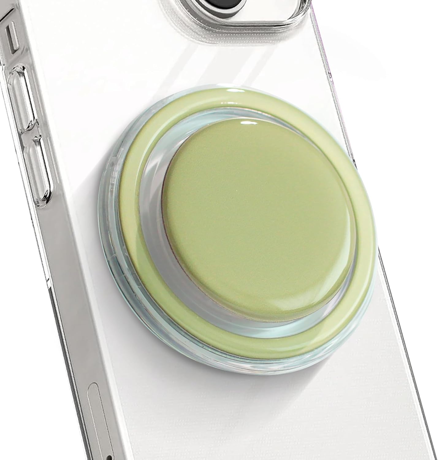 OnTheGrip Cute Solid Macaron Color Round Shape Collapsible Mobile Phone Grip Stand Holder for Smartphone Tablet Cell Phone Accessory (Ocean Green)