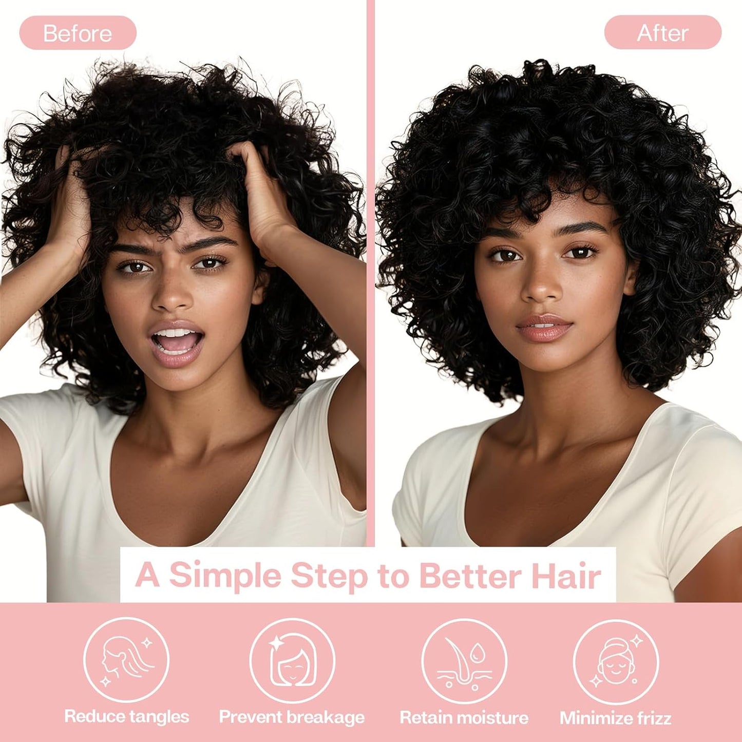 MR&HM Satin Pillowcase for Hair and Skin, Silk Satin Pillowcase 2 Pack, Queen Size Pillow Cases Set of 2, Silky Pillow Cover with Envelope Closure (20x30, Blush)