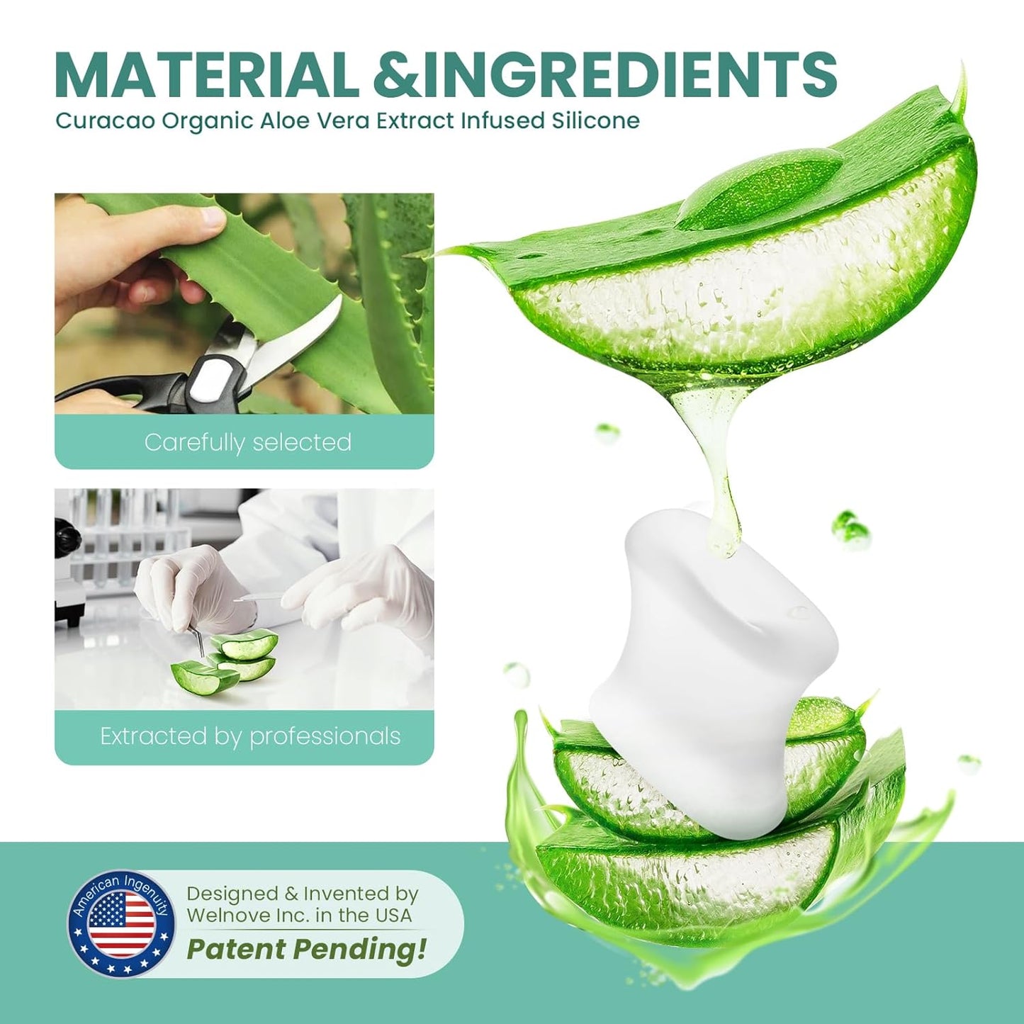 Welnove Upgraded Gel Toe Separators – 8-Pack Aloe Vera Extract Infused Silicone Toe Spacers for Straightening Overlapping Toes, Calluses – Bunion Corrector for Men and Women (Large, Clear)