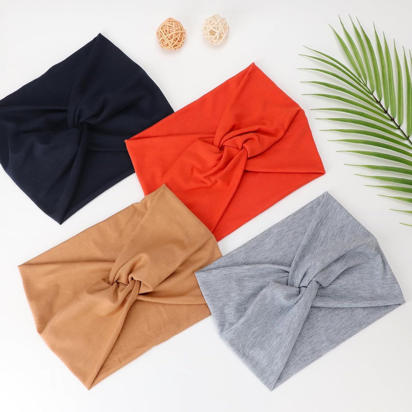 Extra Wide Headbands for Women Large Turban Headband Non Slip Boho Elastic Hairband Hair Twisted Knot Head Bands Accessories