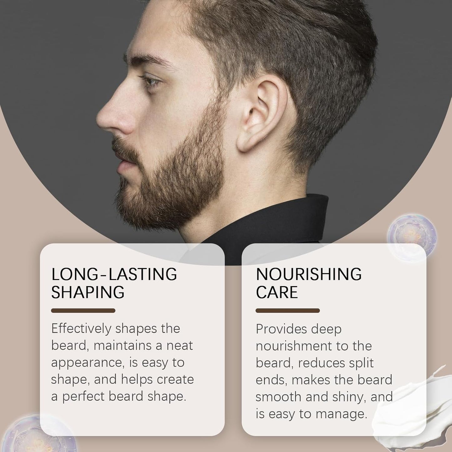 Cosmetics Para Barba, Bálsamo Estimulante de Barba, Ultra Potente Beard Stimulating Balm, Crema Para Barba, Moisturizes & Strengthens Beard, 100ML / 3.5OZ