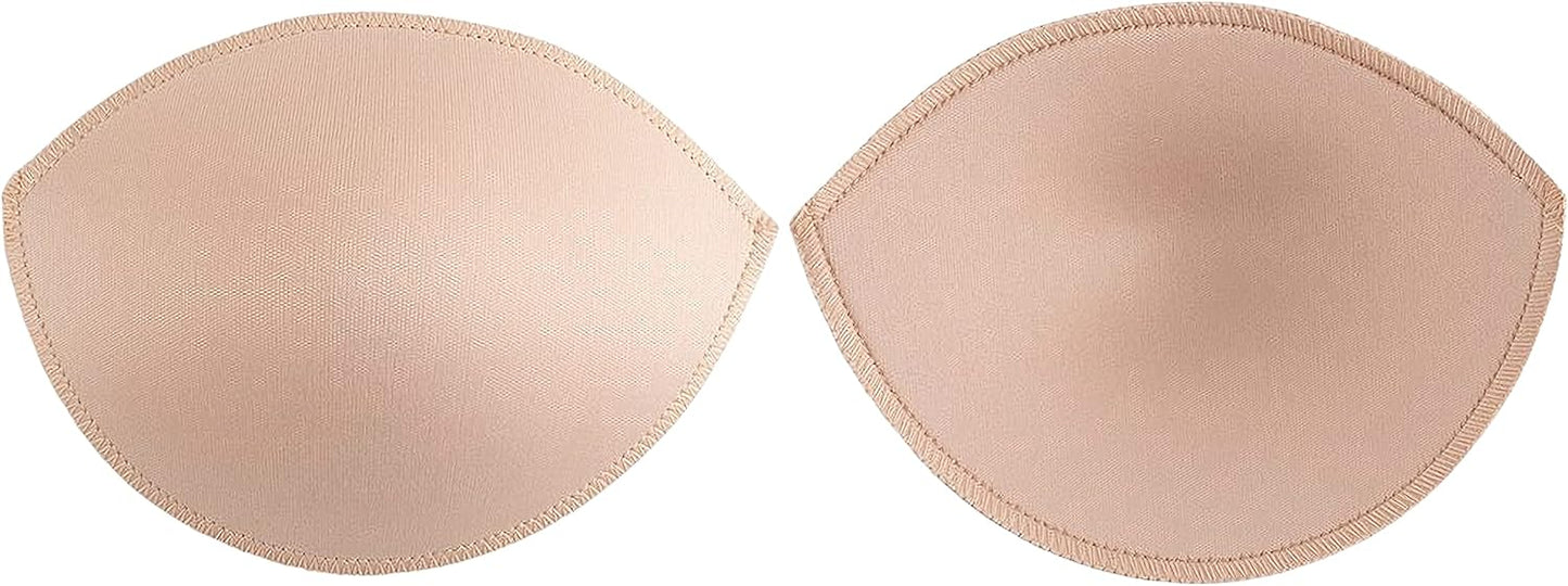 ButtonMode Un-Padded Bra Cups Insert or Sew In, Instant Shape + Support, Chest Crease Reducer for Bridal, Bridesmaid, Dresses