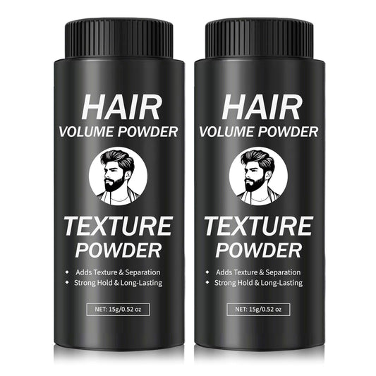 2PCS Hair Texture Styling Powder for Men & Women, Hair Texturizing & Volumizing Powder Add Instant Volume Long-Lasting Hold Non-Greasy Matte Finish for All Hair Types