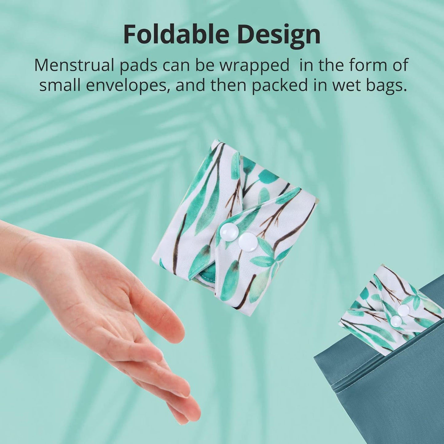 7pcs Set 1 pc Mini Wet Bag +6pcs Absorbent Reusable Sanitary Pads/Washable Cloth Menstrual Pads(Summer,M)…