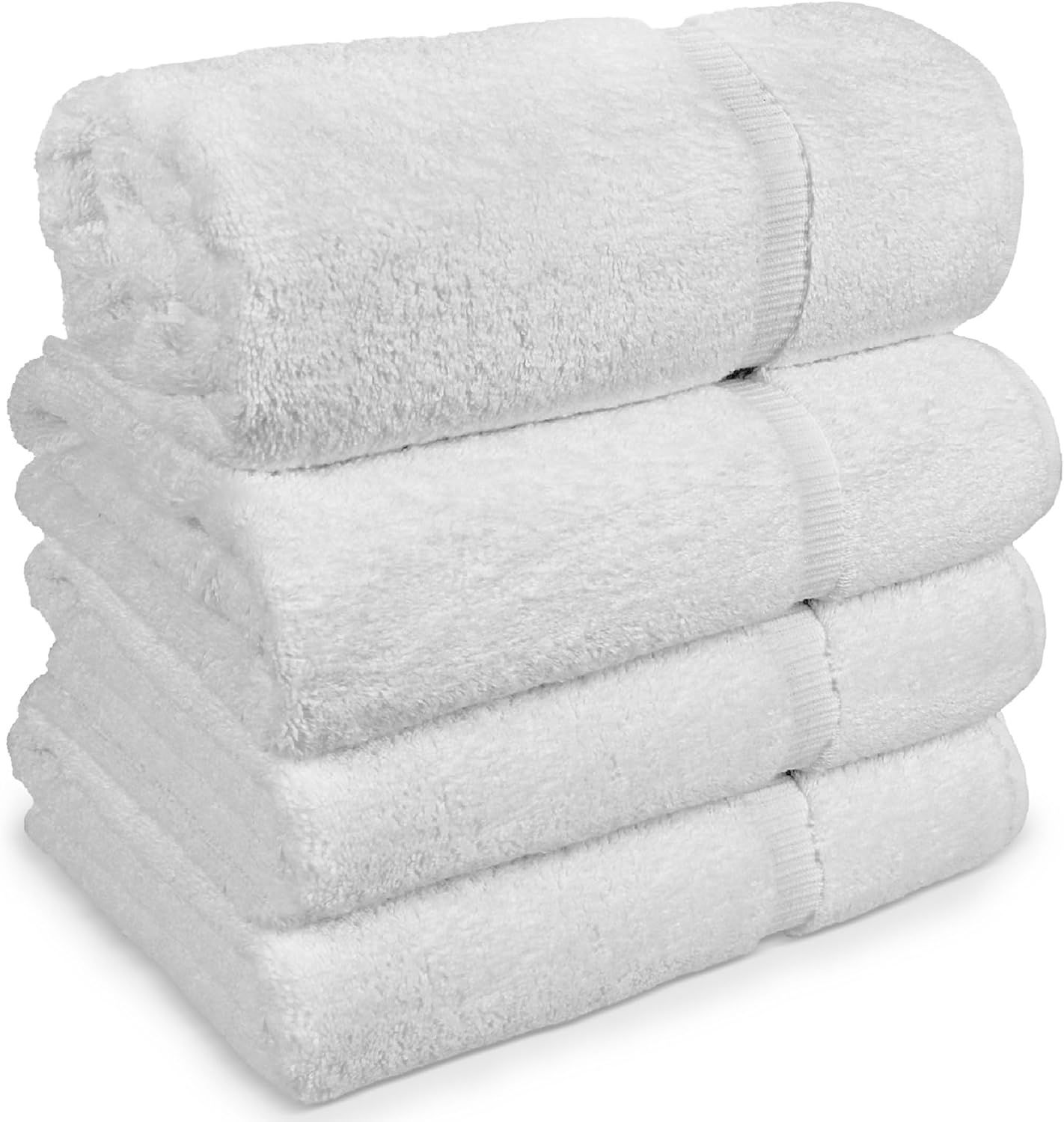 Chakir Turkish Linens | Hotel & Spa Quality 100% Cotton Luxury Turkish Towels | Soft & Absorbent (30x60 Inches Extra Large Bath Towels, Set of 4 - White)