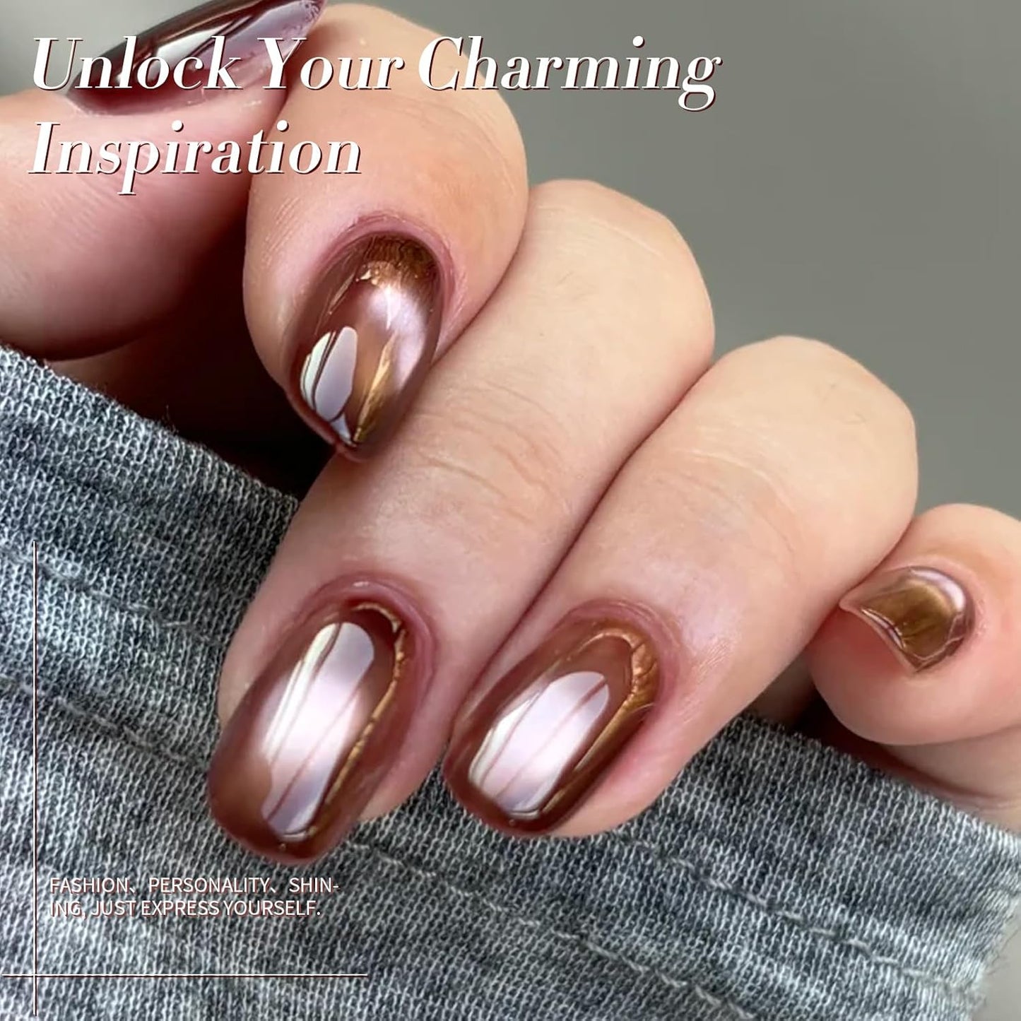 BORN PRETTY Cat Magnetic Eye Gel Nail Polish,Jelly Glass Crystal Brown Burgundy Wine Bloody Red Black Magnetic Gel Polish,Fall Winter Glitter Soak Off Nail Polish Art Salon Manicure Home Gift 7ML 6pcs