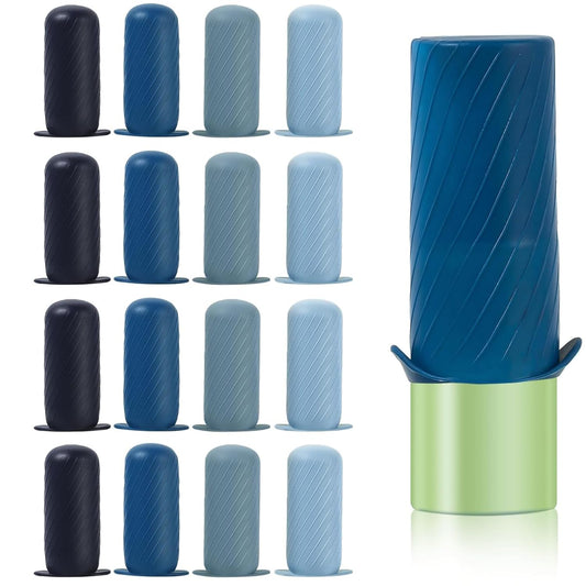 Bottle Covers for Travel, Elastic Sleeves for Leak Proofing, Silicone toiletry Containe sleeves, Leak Locks Travel Accessories for Shampoo Conditioner Wash Body Bottles (16pack)