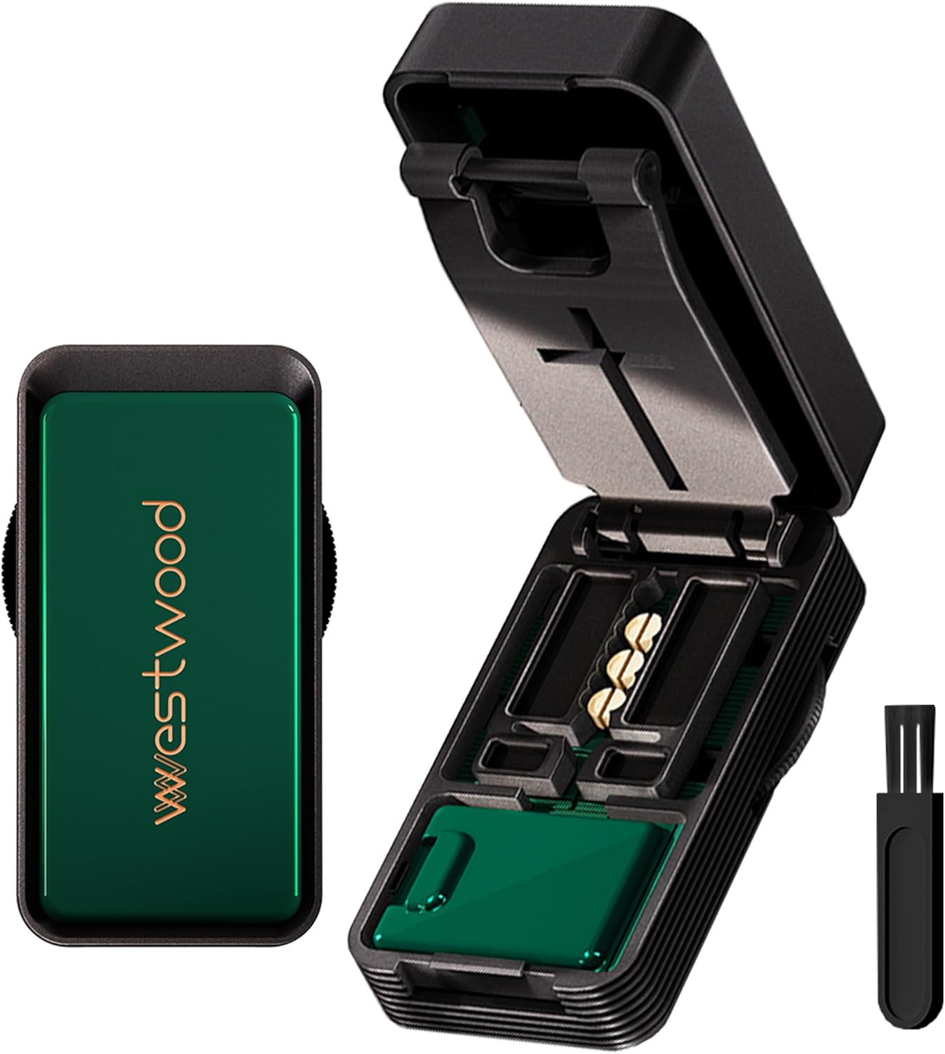 Pill Cutter Splitter for Small and Tiny Pills, 1/2 1/4 Pill Cutter for Small or Large Pills, Pill Splitter for Multiple Pills at a Time with Centering Device and Stainless Steel Blade (Green)