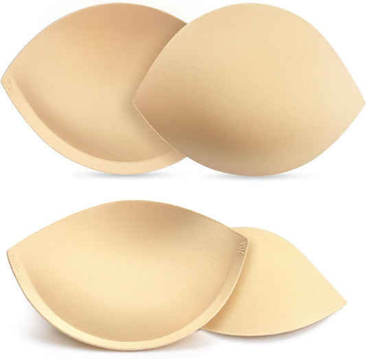 Women's Push Up Bra Pads Inserts 2 Pairs Breast Enhancer Cups Add 1-2 Cup Sizes Instantly A/B, C Cup Available