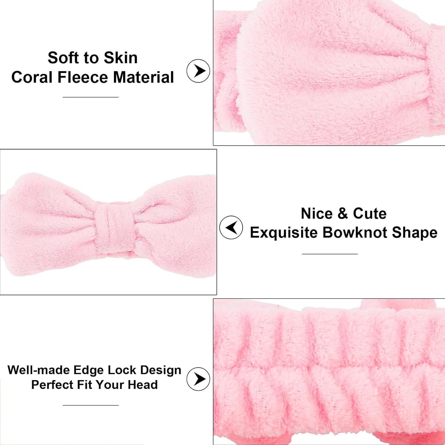 Casoty 6 Pcs Spa Headband, Hair Band for Washing Face, Cheetah Makeup Headband, Skincare Headbands, Soft Fleece Hairband for Face Washing Yoga