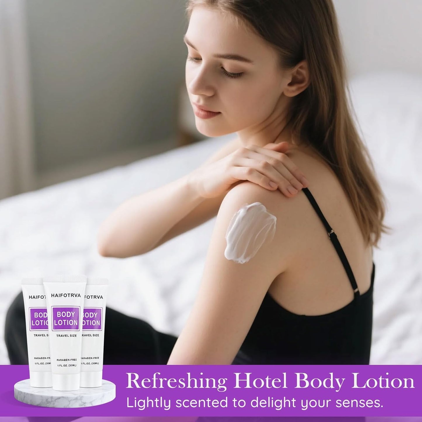 Travel Size Body Lotion Bulk Pack of 50,Individually Wrapped Small Size Hotel Body Lotion Supplies 30ml/1 fl oz Portable Toiletries Amenities Bulk for Guests,Travel,Homeless,Charity