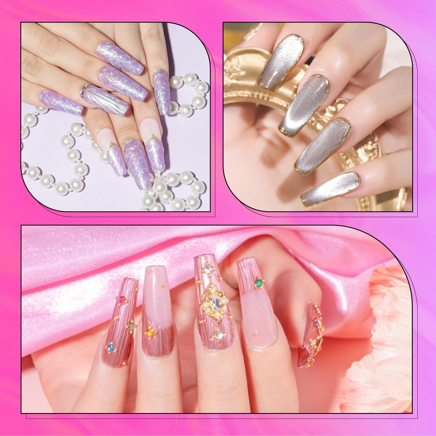 LIORA UV LED Nail Lamp 6W with Clamp – 7 Beads Gel Lamp Flash Cure Light, Flexible 360° Gooseneck USB Manicure lamp, Nail Dryer for Gel Polish and Press On Nails, Mini Nail UV Light for Salon DIY