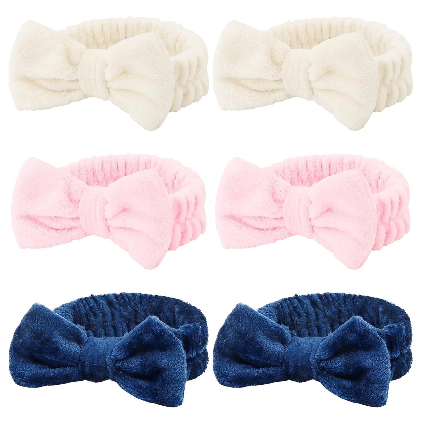 Casoty 6 Pcs Spa Headband, Hair Band for Washing Face, Cheetah Makeup Headband, Skincare Headbands, Soft Fleece Hairband for Face Washing Yoga