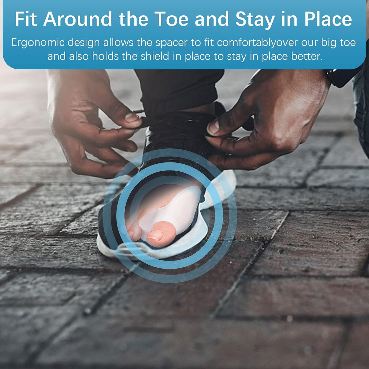 Pack of 12 Bunion Cushions and Protectors, (1/2'' Thick) Bunion Pad with Gel Shield, Bunion Corrector with Separator for Big Toe, Bunion Shield for Pain Relief from Bunion Pain, Pressure