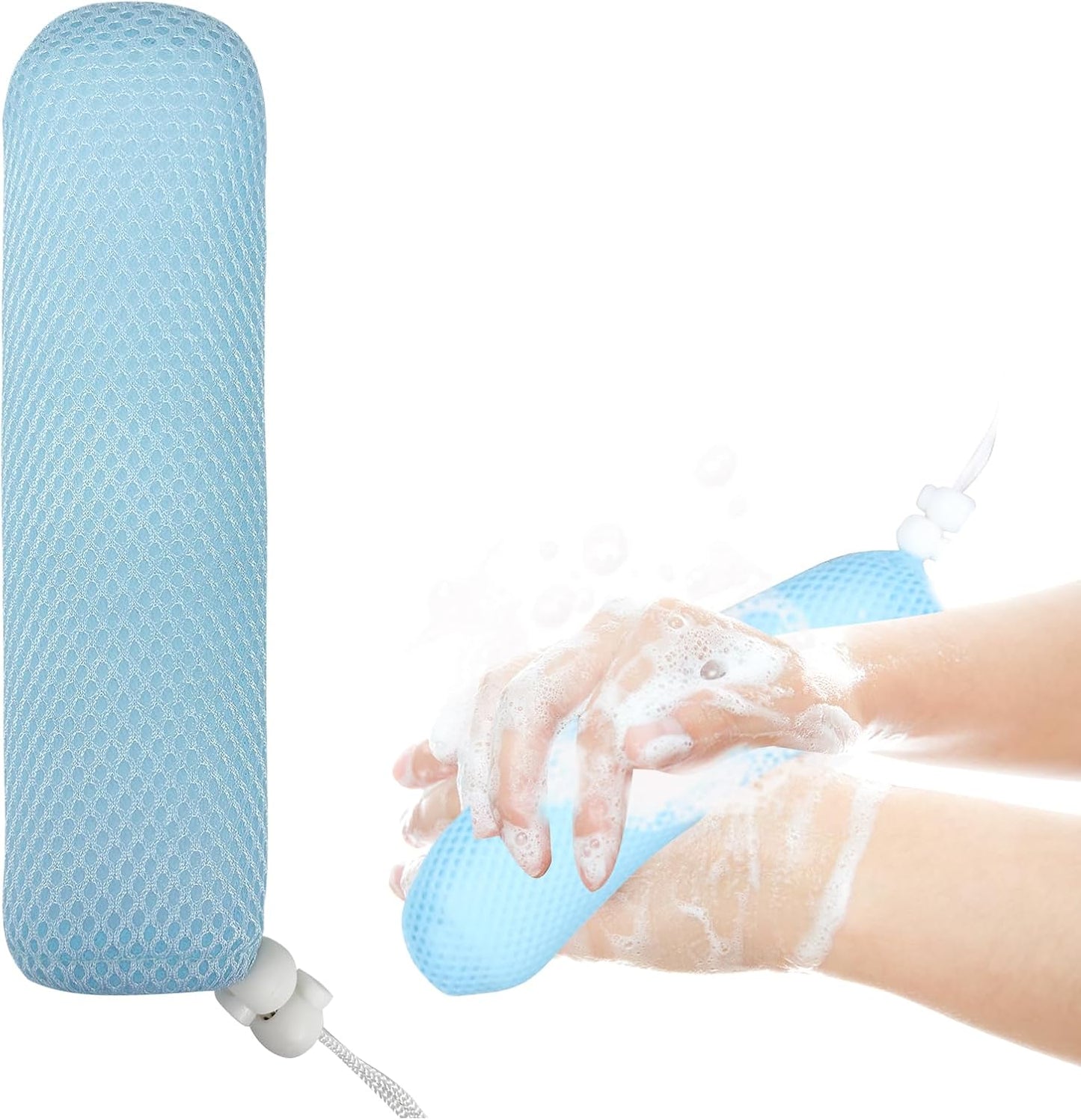 Long Handle Bath Brush, Anti-Slip Curve Handled Bath Body Brush, Back Scrubber for Shower, Easy Reach for Seniors, Suitable for Elderly/Pregnant Aid Bathing & Shower(Not include Brush handle)