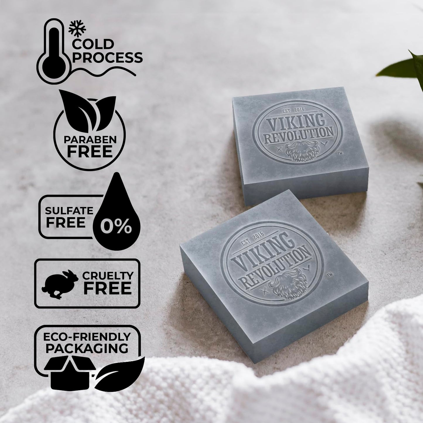 Viking Revolution Tea Tree Natural Soap for Men - Mens Soap Bar with Essential Oils Cold Pressed Bar Soap for Men - Nourishing Mens Bar Soap with Coconut Oil, Shea Oil, Almond Oil (2 Pack)