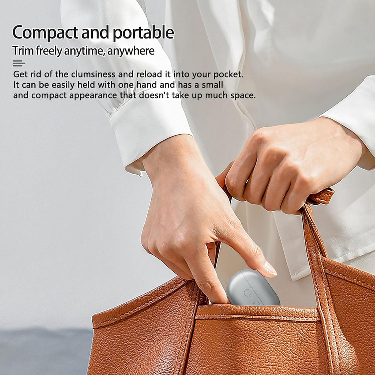 Imwing Easy Clip Electric Nail Clippers, Imwing Easyclip Smart Nail Clipper & Polisher with LED Light - Safe Toe & Fingernail Trimmer for Seniors, Adults, Kids, Baby (White)