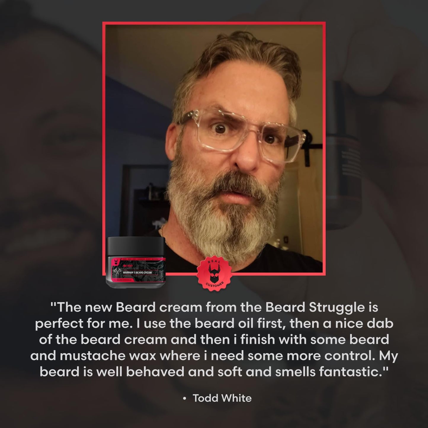 The Beard Struggle Eddie Hall Beast Line Beard Cream – Ragnarok Rising Signature Edition – Tame, Style & Condition Beard – Non-Greasy Formula with Legendary Scent - 50g / 1.76 US. oz.