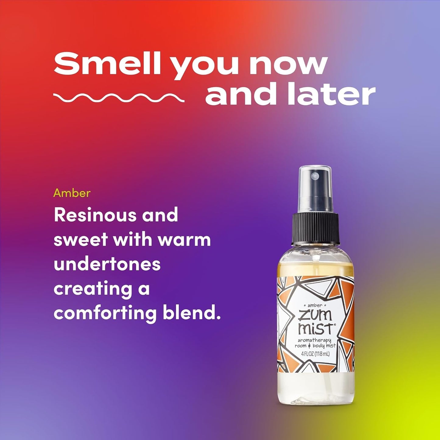 Zum Indigo Wild Mist Room & Body Spray - Aromatherapy Essential Oil Spray - Natural Body Mist & Room Spray - Amber Scent - 4 fl oz (2 Pack)