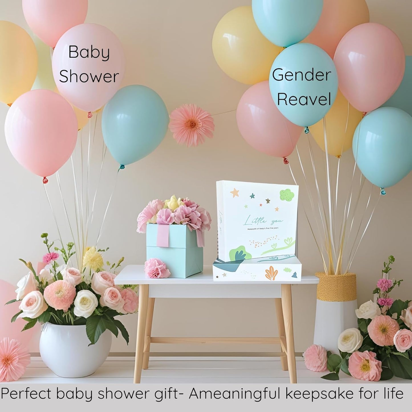 Little You – Baby Memory Book & Pregnancy Journal (120 Pages) – Newborn to 5 Years – Magnetic Gift Box + Photo Pockets + Letter to Open at 21 – Keepsake Album for Boys or Girls