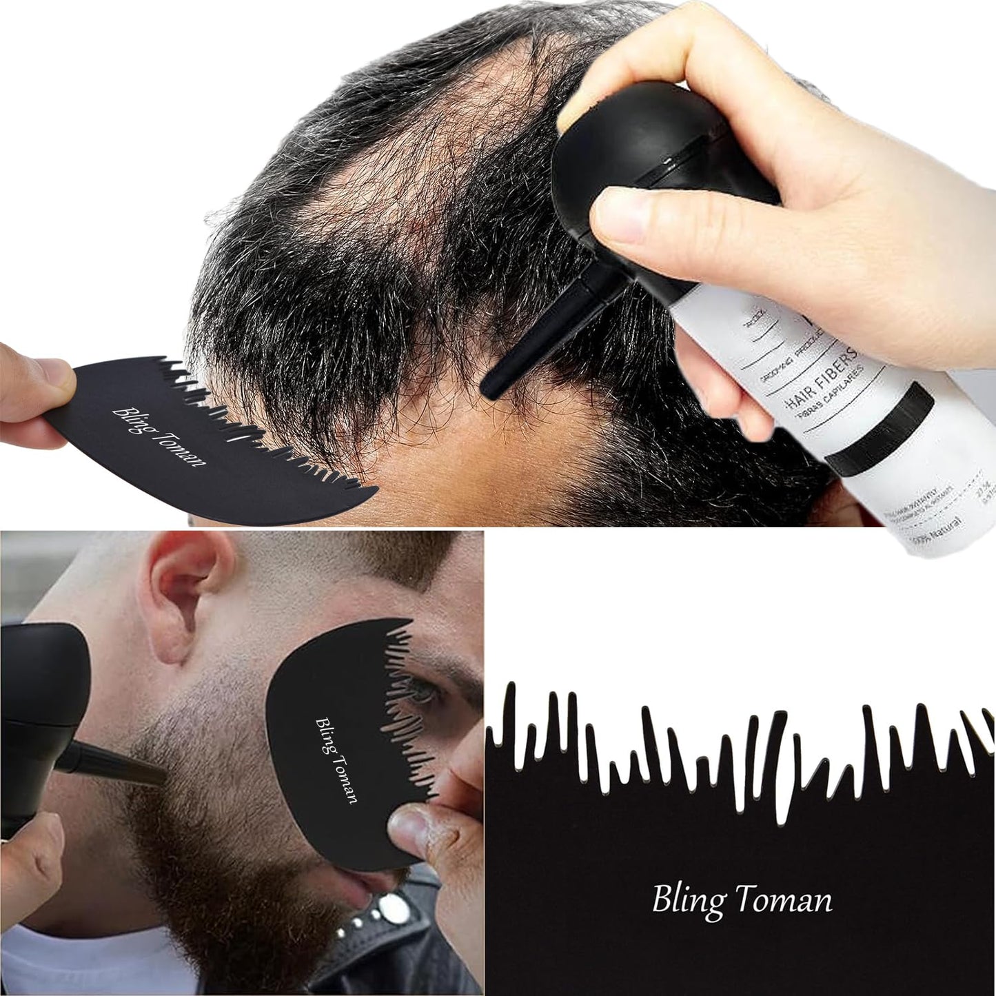 Dual-Ended Hairline Powder Brush Concealer Brush Precision Makeup Brush Set with Sponge Tip for Seamless Blending Hair Touch Up And Contouring Blending (Four Ended Brush)