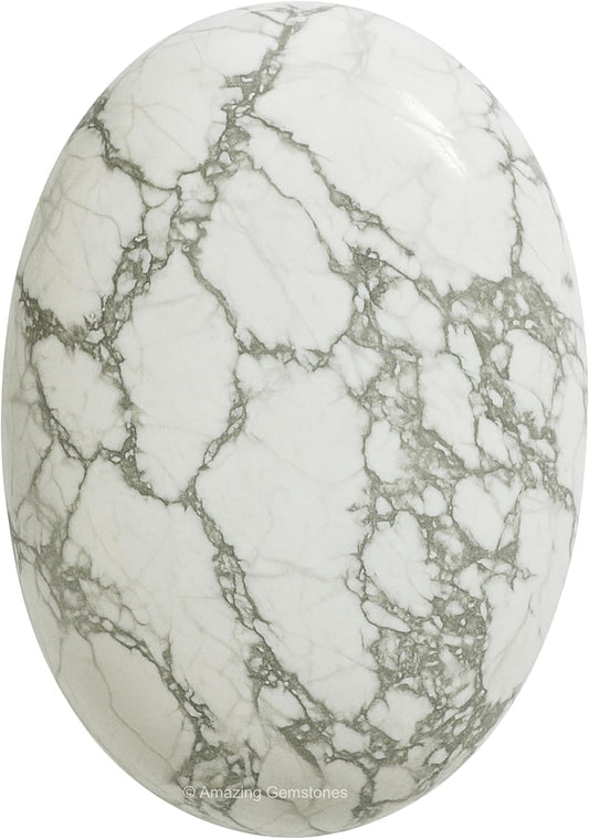 Amazing Gemstone Howlite Crystals and Healing Stones - Large Palm Stone Crystals Piedra - Crystal for Good Luck, Balanced Positive Energy, Meditation - Unique Stocking Stuffers Gifts for Women, Men