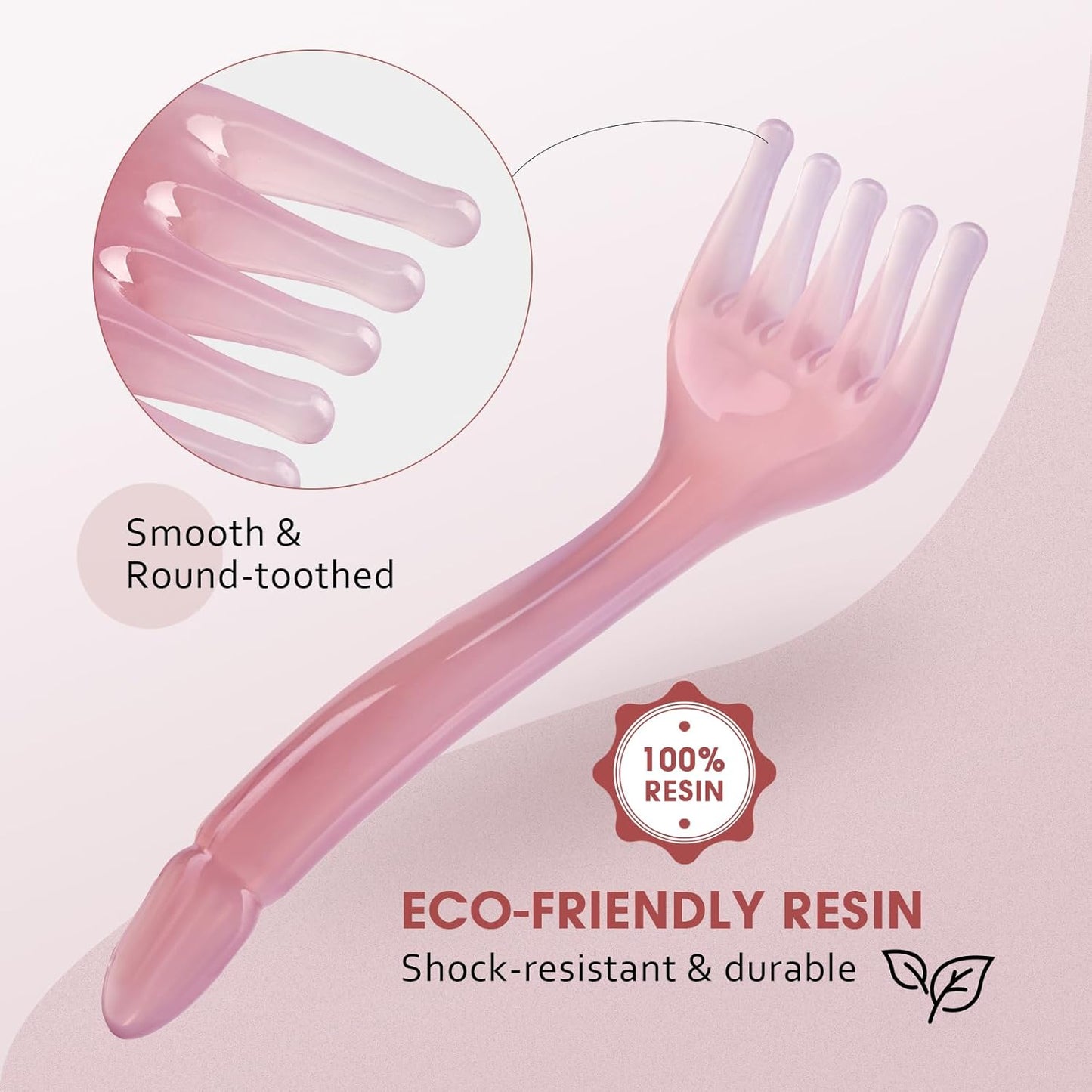 MoyRetty 2 Pack Manual Scalp Massagers, Perfect Scalp Massage Comb for Men & Women Home or Travel Use, Head Spa Gua Sha Tools for Relaxing(Pink)