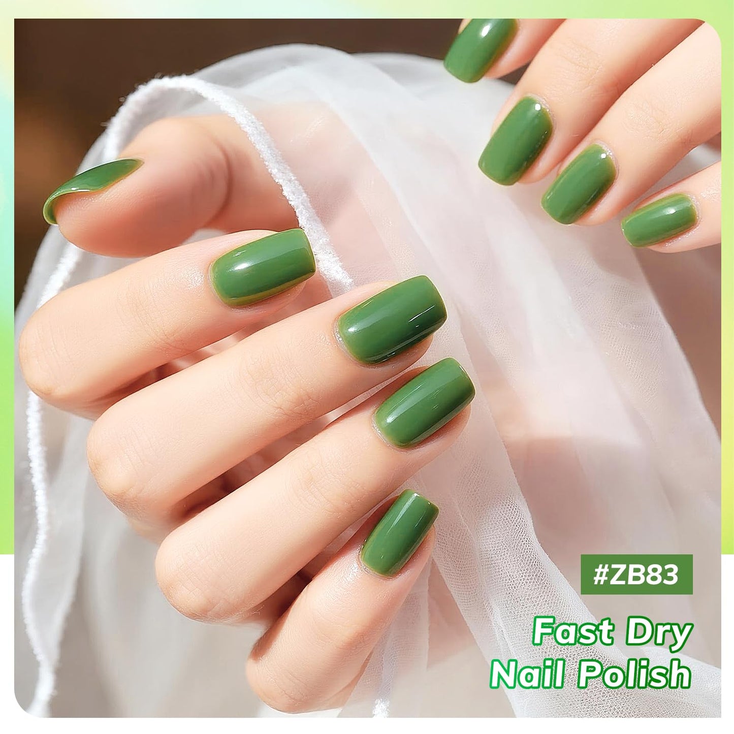 Green Nail Polish 6Pcs Nail Polish Set All Seasons Neutral Color Quick Dry Nail Polish Set for Collection St. Patrick's Day Gift for Her