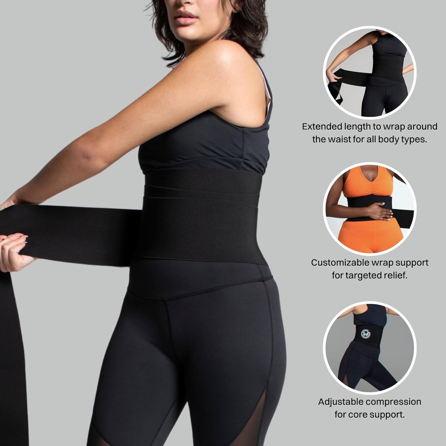 What Waist Stomach Wrap Waist trainer for women,Premium Adjustable One size Belly Wrap for Weight Loss with Velcro Fastener