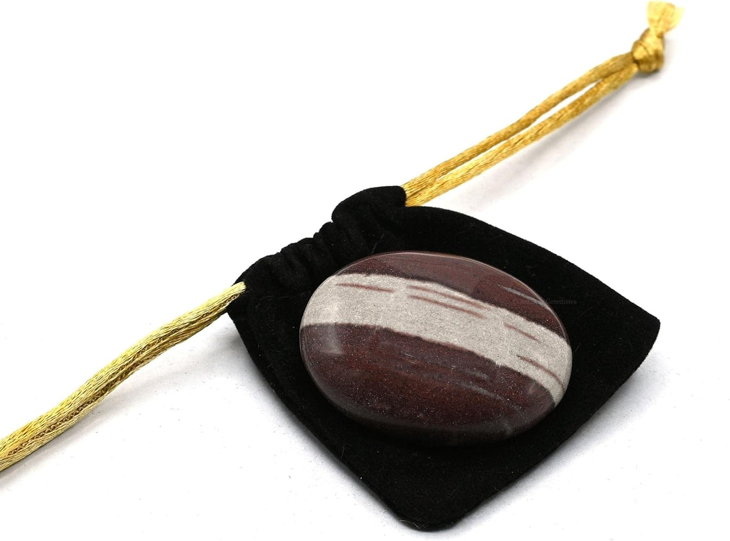 Amazing Gemstone Narmada Shiva Lingam Crystals and Healing Stones - Large Palm Stone Crystals Piedra - Crystal for Good Luck, Positive Energy, Meditation - Unique Stocking Stuffers Gifts for Women
