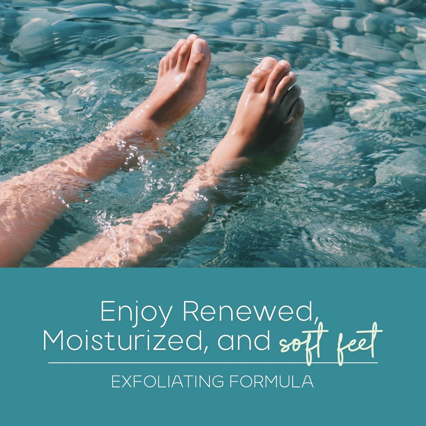 Sea Salt & Aloe Foot Masks - Moisturizes & Exfoliates Dry, Cracked Feet, Hydrating Foot Mask - Dermatologist Tested Korean Skincare - Clean Beauty, Cruelty-Free - 3 Pairs