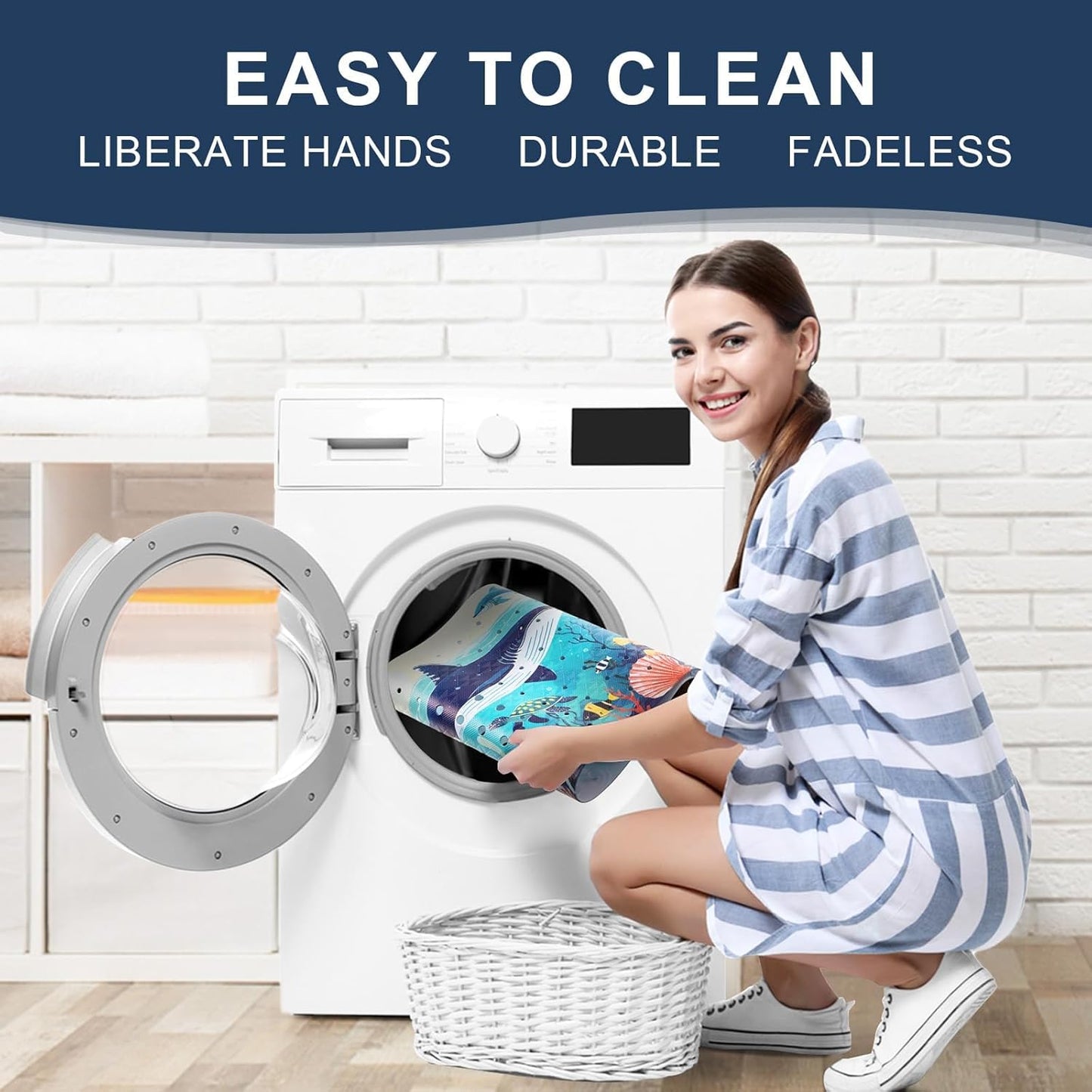 XIYUNTE Baby Bath Mat for Tub Non Slip Kids Bath Mat - 40"x16" Extra Long Bathtub Mat Non Slip Kids, Eco-Friendly Toddler Bath Mats with Suction Cups for Secure Grip, Easy to Clean & Easy Drying