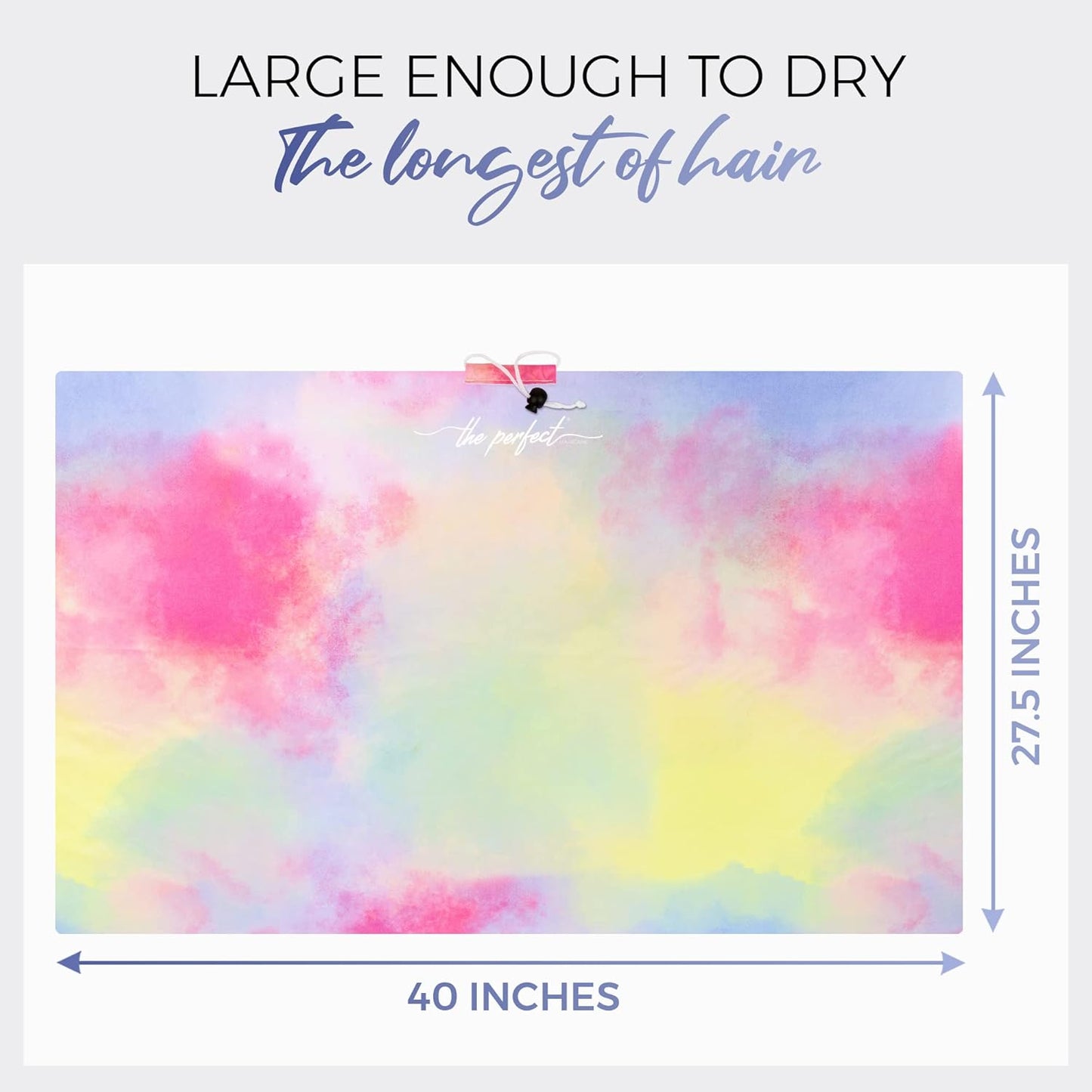 Microfiber Hair Towel Wrap for Women - Gift and Travel - Smooth like Silk - Curly, Wavy, Straight Hair Girls - Plopping Essential - Anti-Frizz, Fast Drying, Works Better than a Cotton T-Shirt