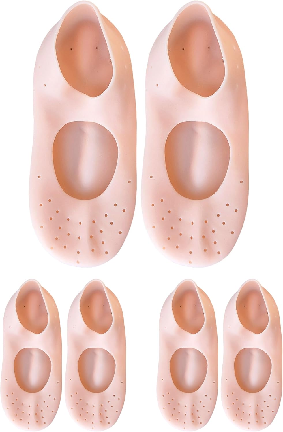 Moisturizing Gel Socks - Hydrating Spa Treatment for Soft, Smooth Feet, Ideal for Dry, Cracked Heels and Rough Skin (Large, 2 Pairs)