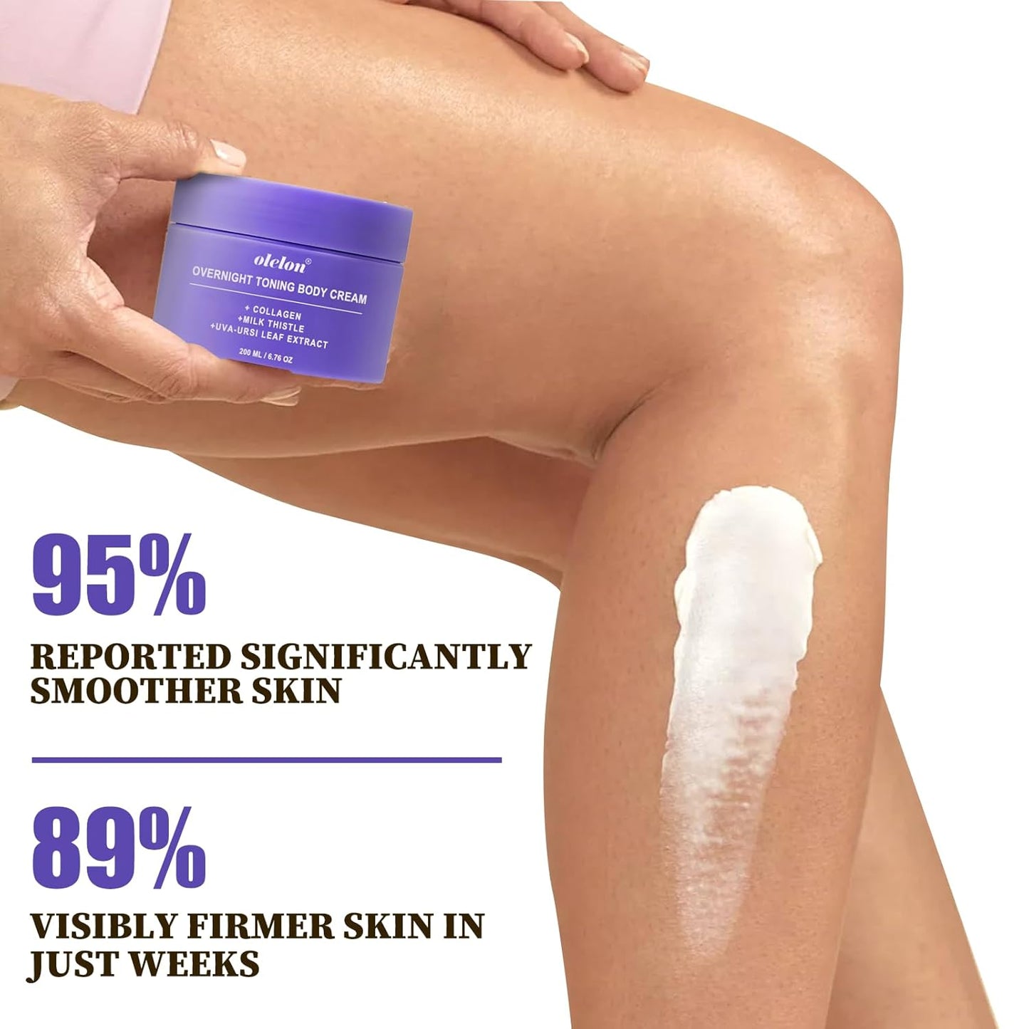 BE-Dreamy Overnight Toning Whip With Collagen, Get Body Firming Cream Cellulite Remover, Skin Tightening Cream For Body Helps To Tone And Firm While You Sleep| All Skin Types 200ML/6.76FL.OZ