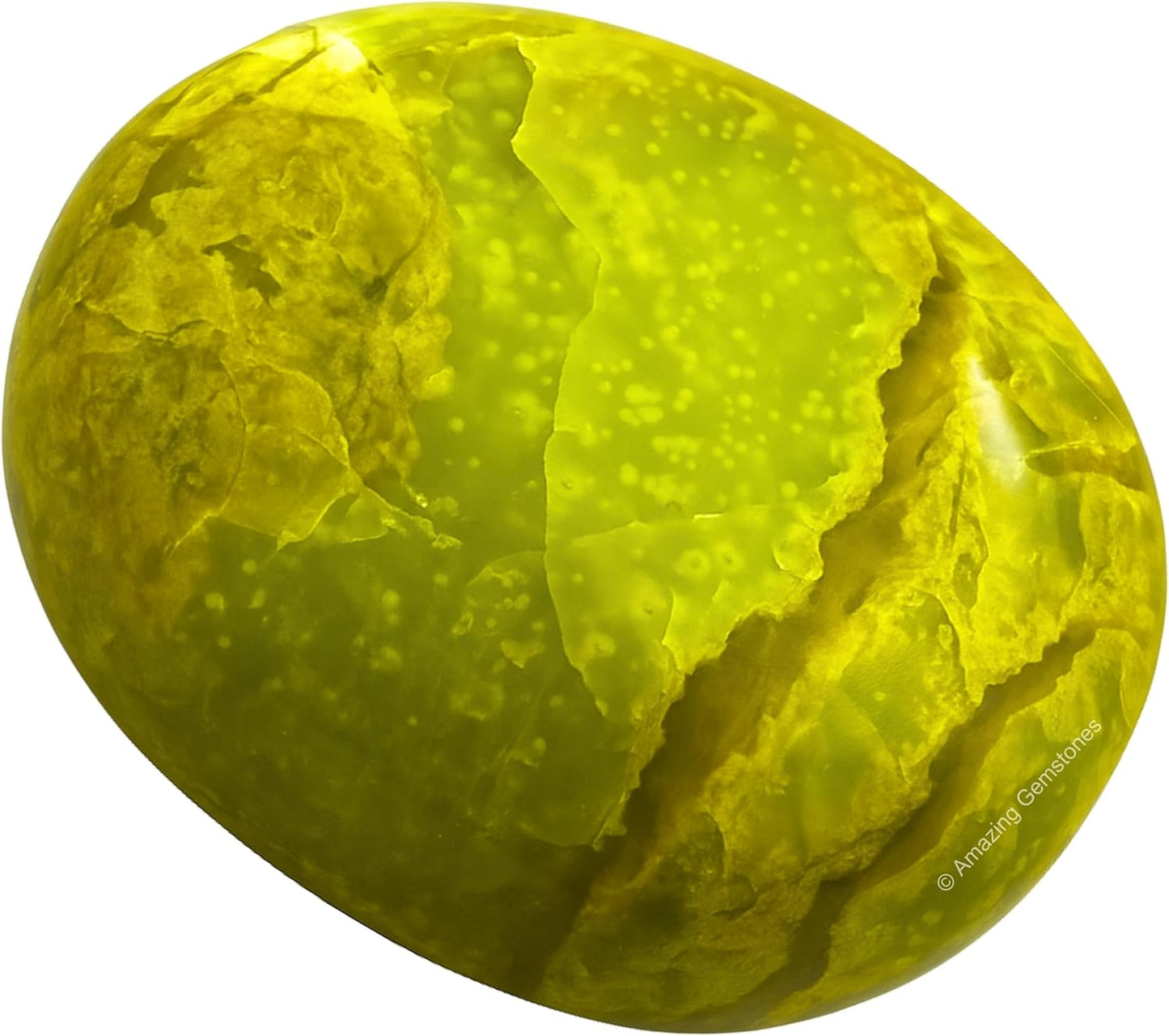 Amazing Gemstone Green Opal Crystals and Healing Stones - Large Palm Stone Crystals Piedra - Crystal for Good Luck, Balanced Positive Energy, Meditation - Unique Stocking Stuffers Gifts for Women, Men