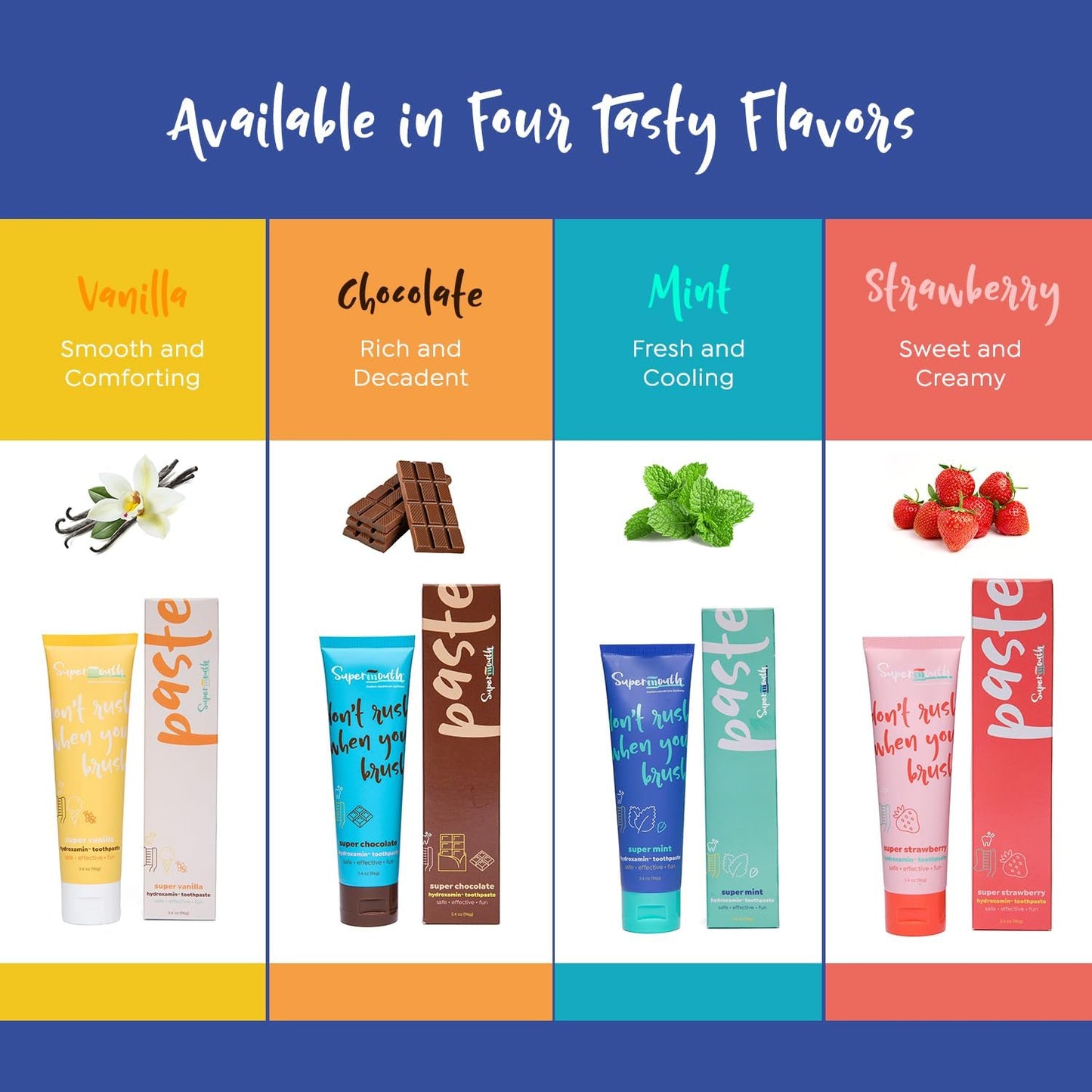 Nano Hydroxyapatite Toothpaste – Fluoride-Free, Remineralizing, Vitamins D3 & K2, Eases Sensitivity, Whitens, Dentist-Developed, Clean Ingredients, Adults & Kids, 4 Flavors