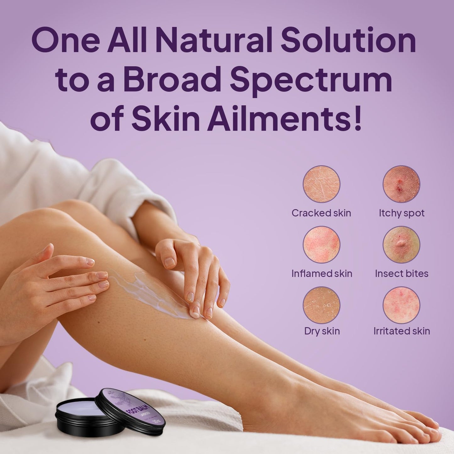 Pumice Valley Foot Balm Cream for Dry Cracked Heels and Feet - Natural Foot Moisturizer Balm for Calluses and Dry Feet Treatment - Lavender Foot Lotion 3.5 Oz