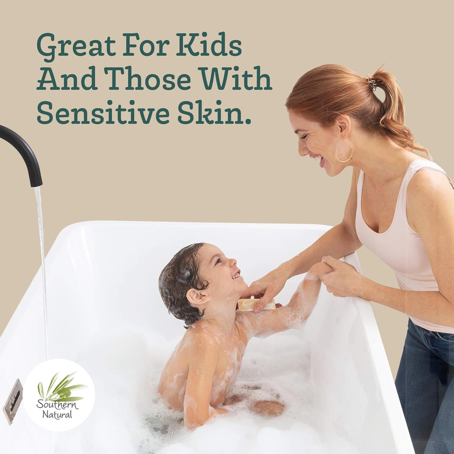 Southern Natural Goat Milk Soap Bar - 3 Pack Essential Oil Blend - For Dry Sensitive Skin. Natural Handmade Face & Body Soap For Men & Women. (Net 12 oz)